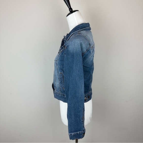 Mudd Women’s Blue Denim Jean Jacket Size M Medium Button Front Casual Classic - Picture 3 of 10
